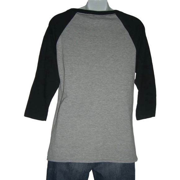 Sanrio Hello Kitty Raglan Gray Black y2k Style Kidcore Red Apple Port & Company - Picture 2 of 5